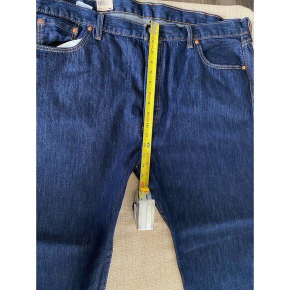 LEVI'S 501 Original Button Fly Dark Blue Denim Jeans Men's 44 x 32 NWT - Picture 9 of 11